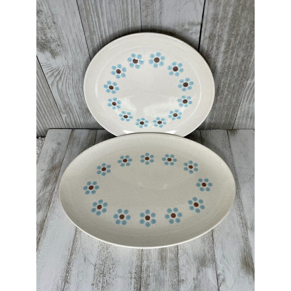 Vintage Taylor, Smith & Taylor Co. Scandia Arctic Night Platter and Plate